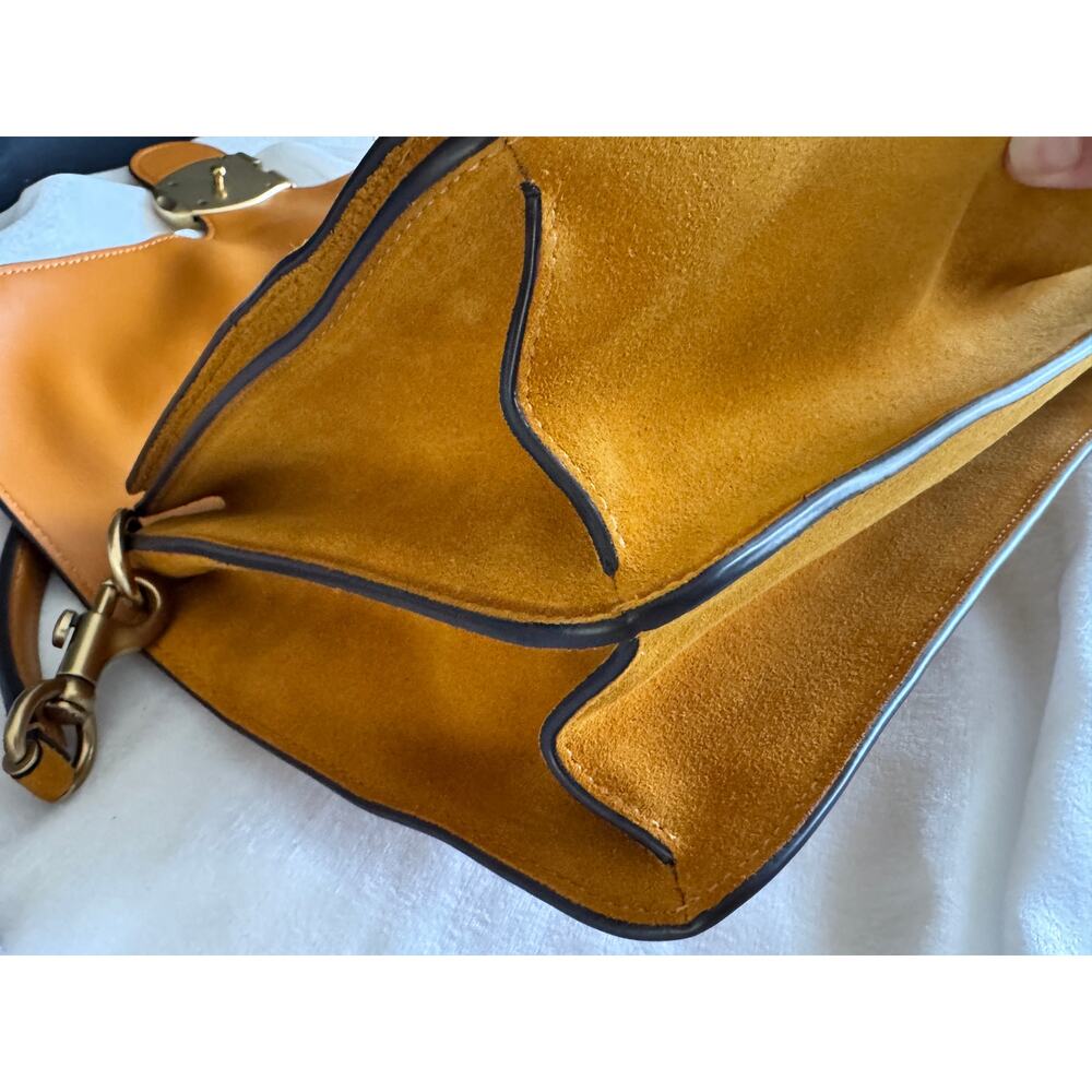 Coach Suede Tabby Shoulder Bag 36 in Orange/Marigold - CEM12 - Picture 9 of 12